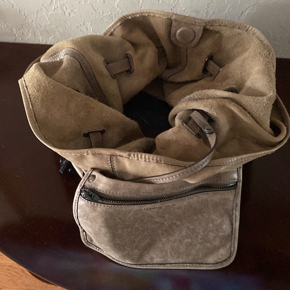 ALEXANDER WANG ROBYN medium beige Bag Nubuck Drawstring Bucket Detachable Pouch… - Picture 4 of 15